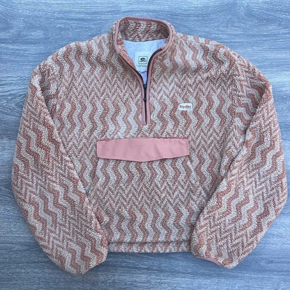 Rip Curl Drifter Polar Fleece, pink chevron